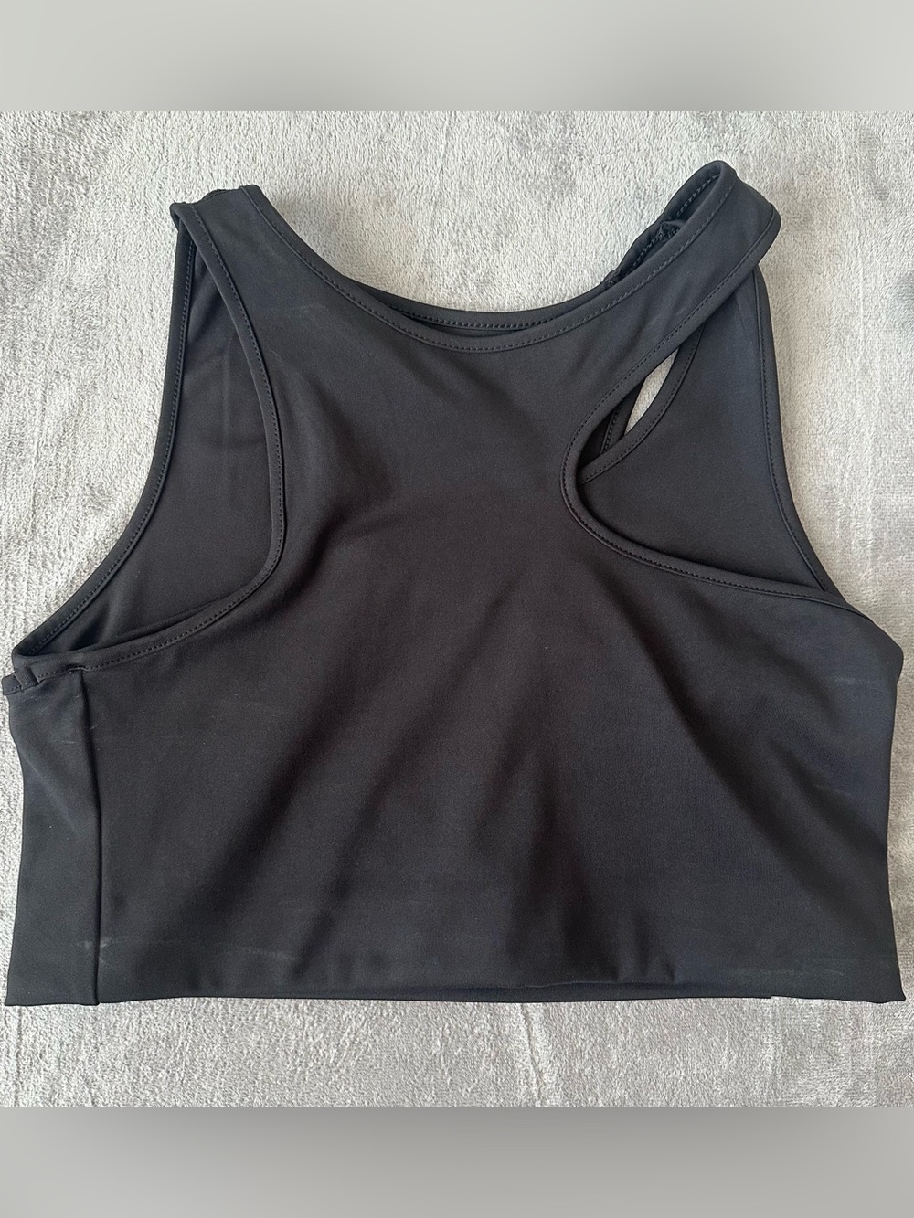 Women's Black Racerback Cropped Sports Bra H&M Classic Activewear Size Medium